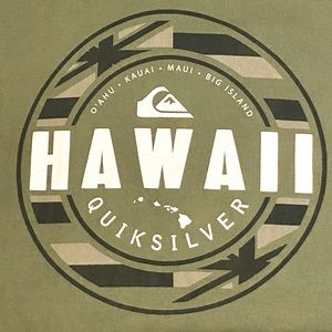 quiksilver green tee